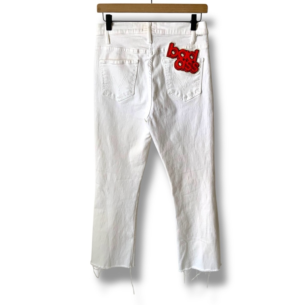 MOTHER Jeans Hustler Ankle Fray Fairest Of Them All White Size 29 - Picture 2 of 13